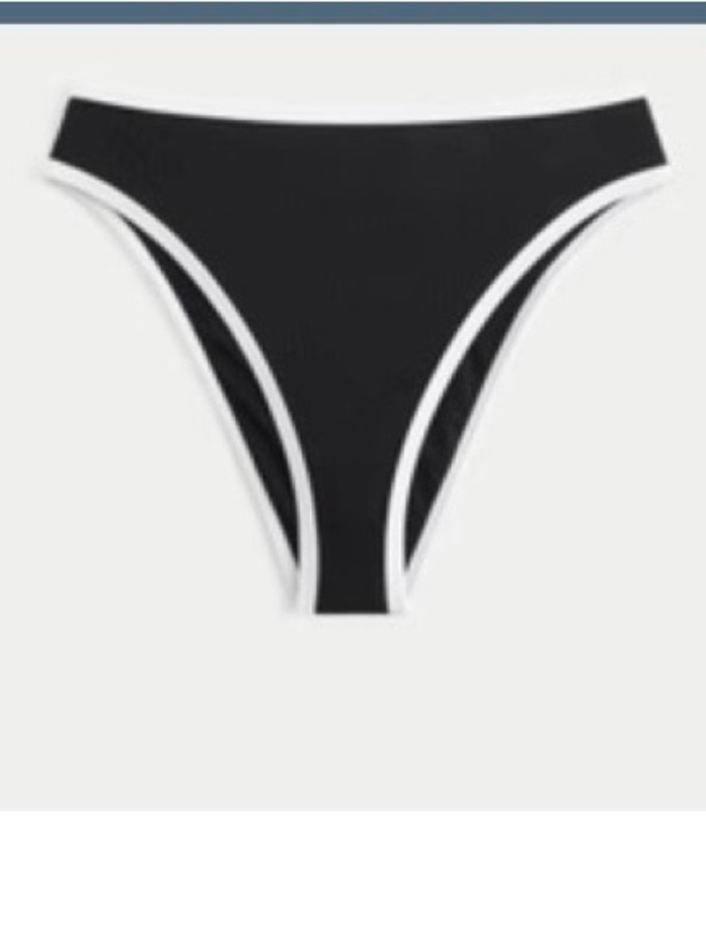 Hollister Curvy High-Leg, High Waist Ribbed Cheeky Bikini Bottom M